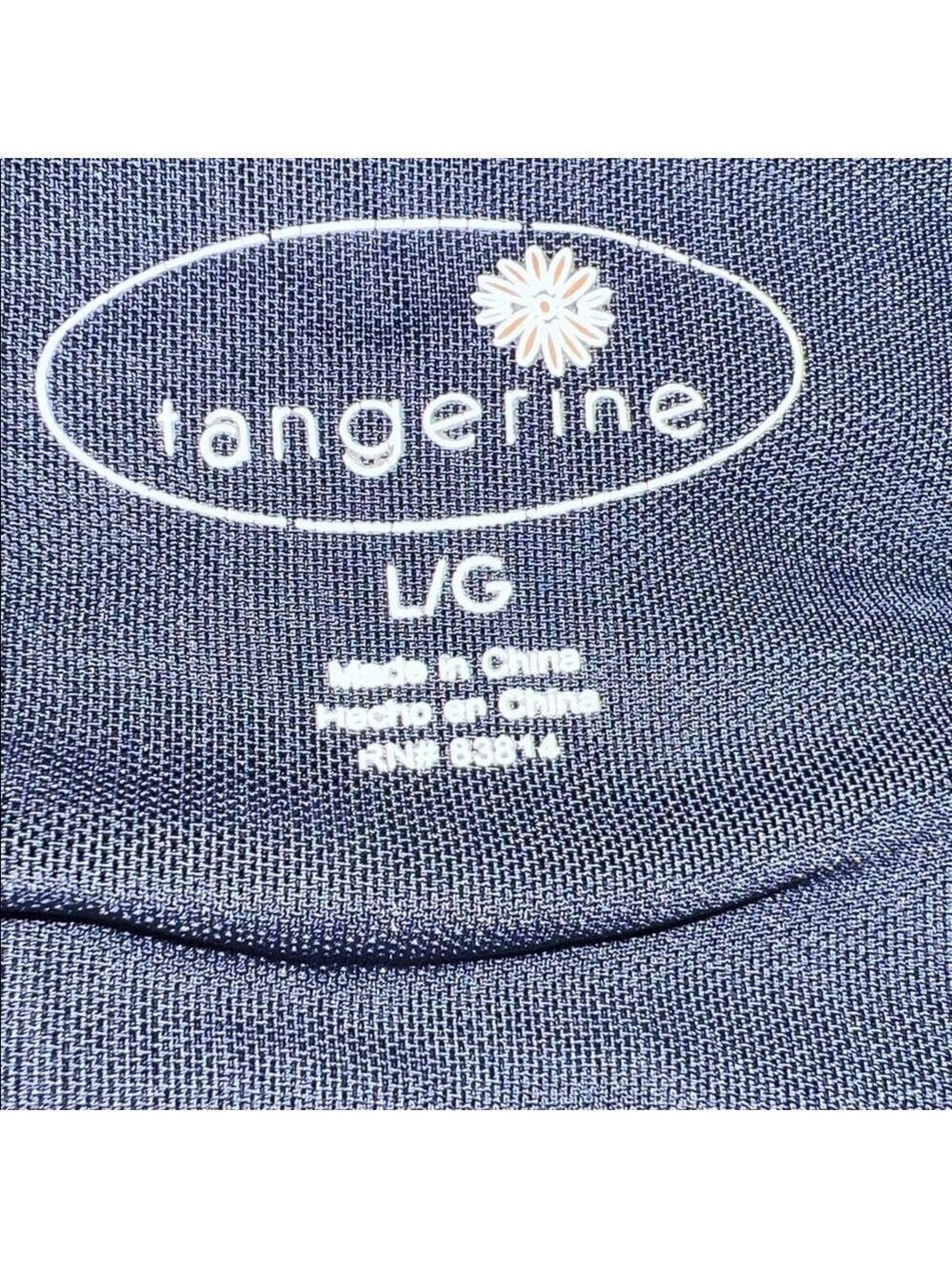 Tangerine Navy Blue Bell Leg Legging, Size Large - Picture 9 of 9
